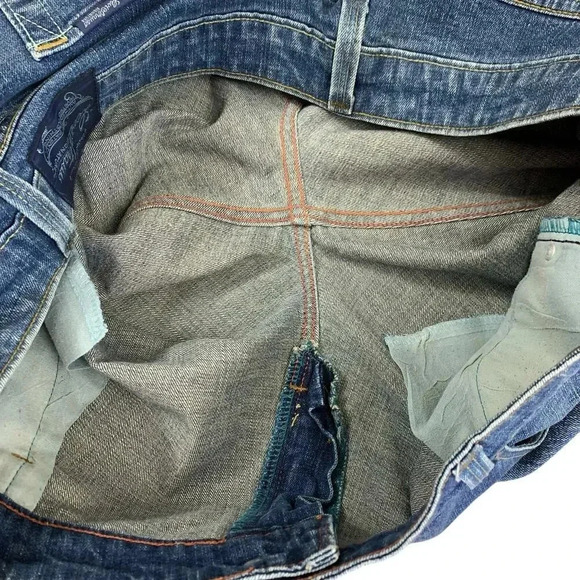 Levi Strauss Signature Y2K Bootcut Low Rise Stretch Denim Blue Jeans Misses 16 - Picture 9 of 16